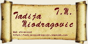Tadija Miodragović vizit kartica